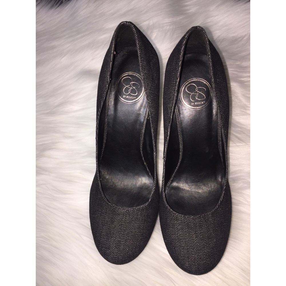 Jessica Simpson Black Denim Pumps - Size 9